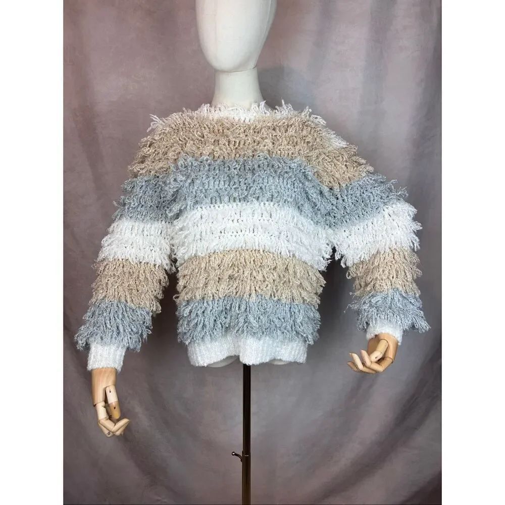 Vintage MCM 1970s Shaggy Sweater Tally Ho Size Medium
